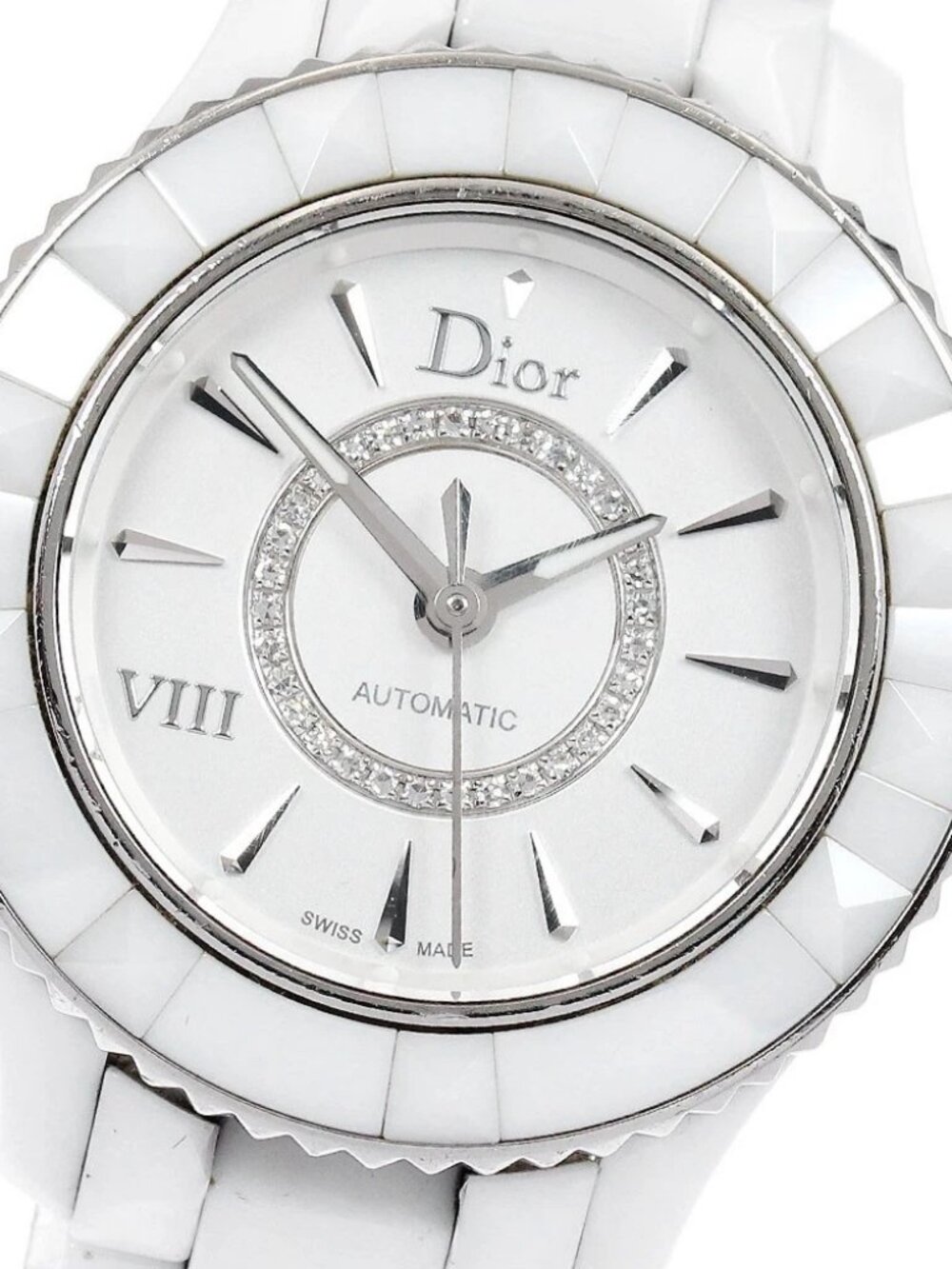 Dior Yuit CD1235E3 Silver/Diamond Dial Automatic Ladies Watch_895331